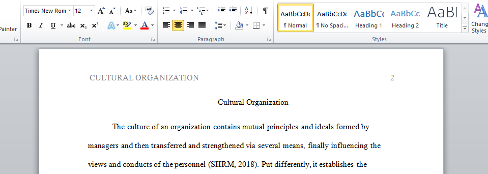 Cultural Organization