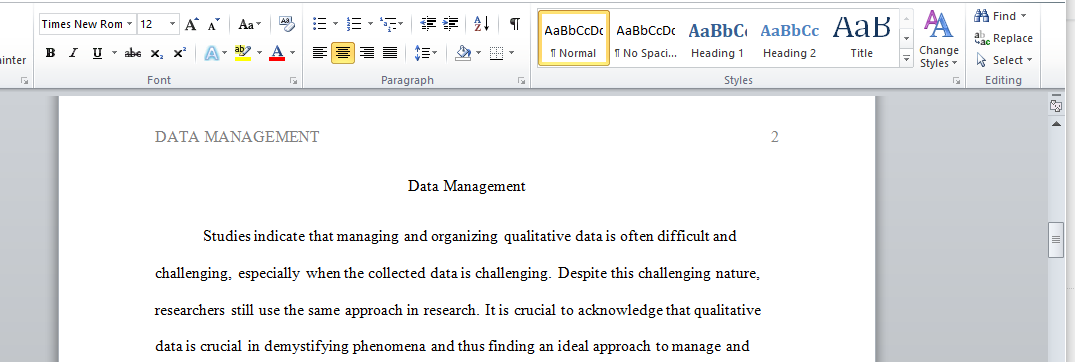 Data Management