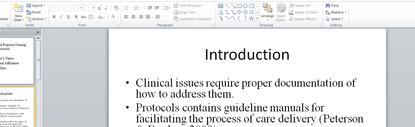 Evidence-Based Practice Nursing Protocols