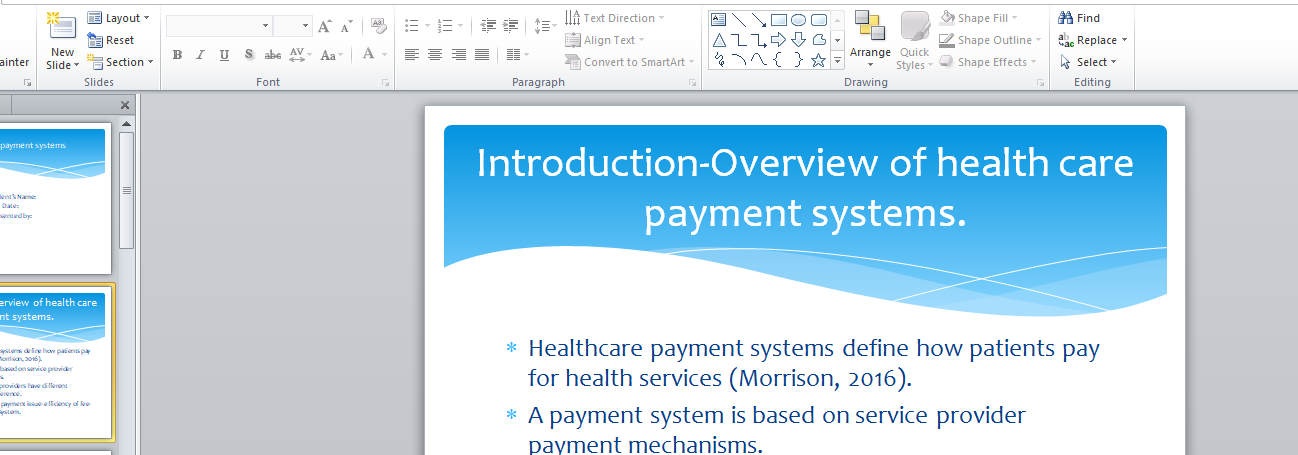 Health care payment systems