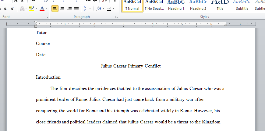 Julius ceaser essay