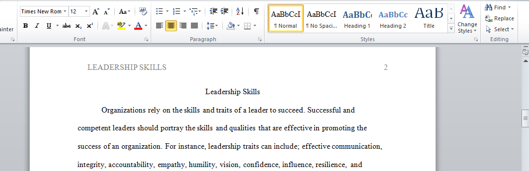 Leadership Skills