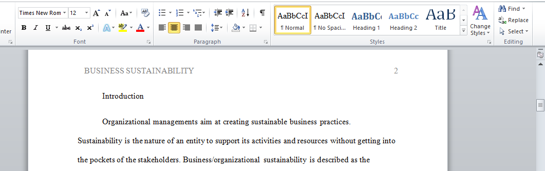 Sustainability in Business Operations