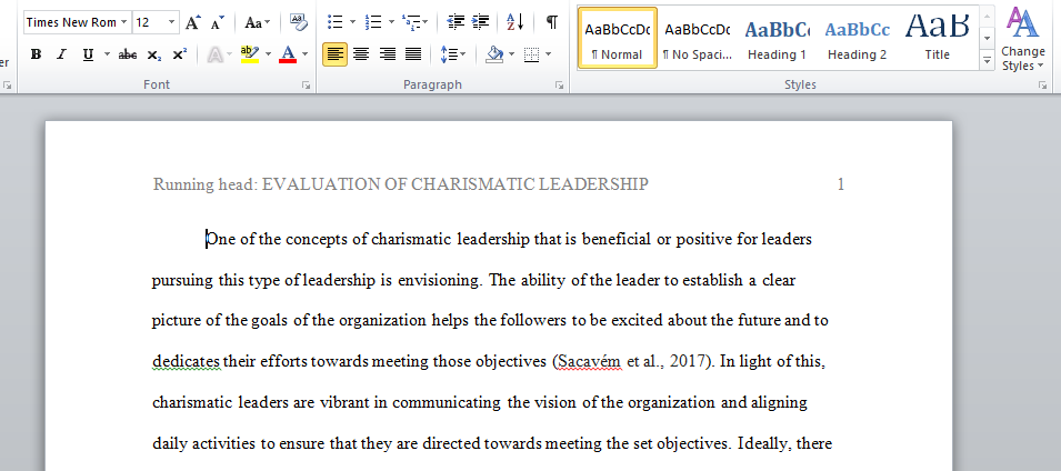 critically evaluate charismatic leadership