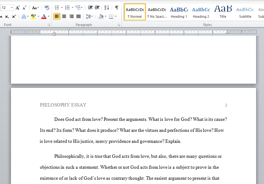 philosophy essay
