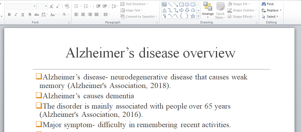 Alzheimer's disease overview
