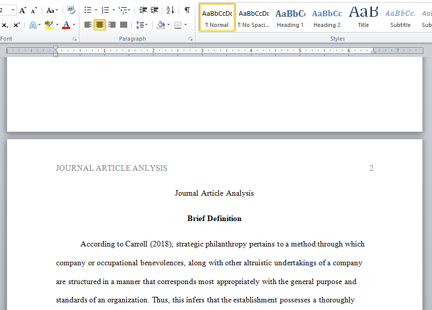 journal article analysis