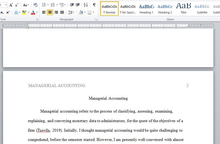 managerial accounting