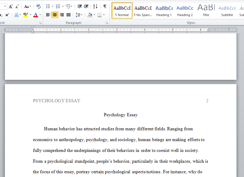 psychology essay