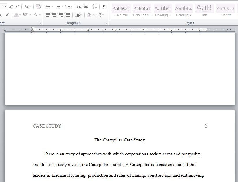 Caterpillar case study