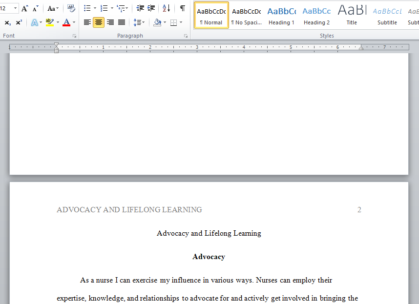 advocacy and lifelong learning
