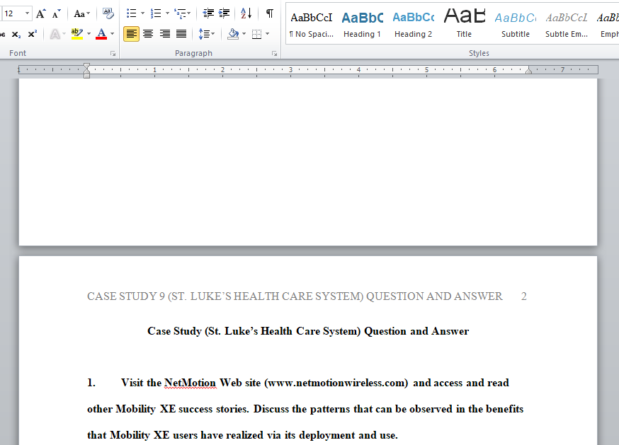 case study st.Lukes healthcare system