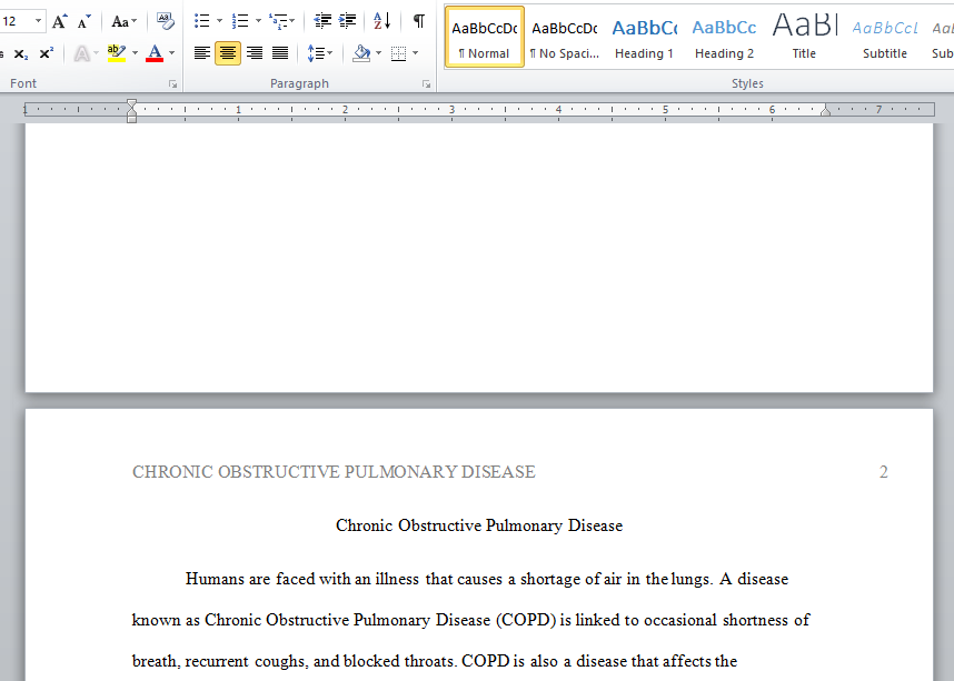 chronic obstructive pulmonary disease