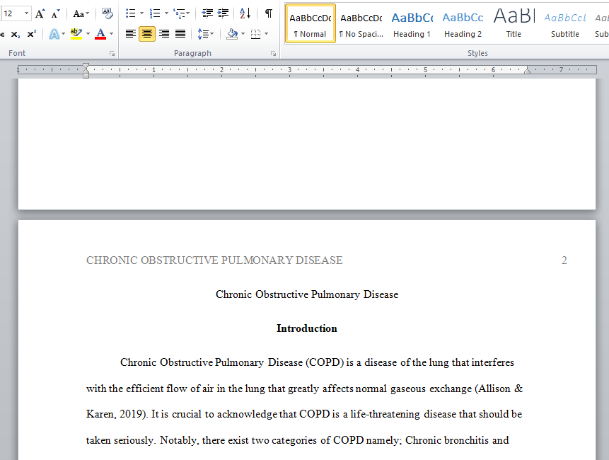 chronic obstructive pulmonary disease