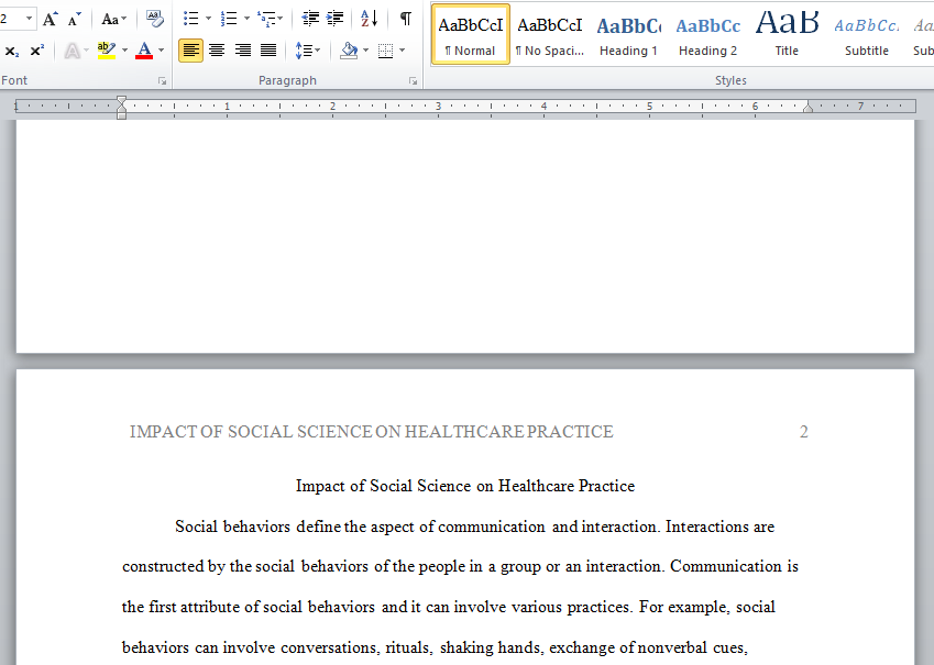 impact of social science on healthcare practice