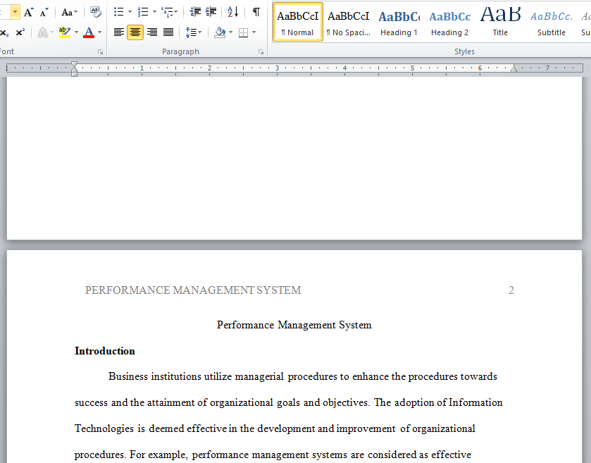 performance management system