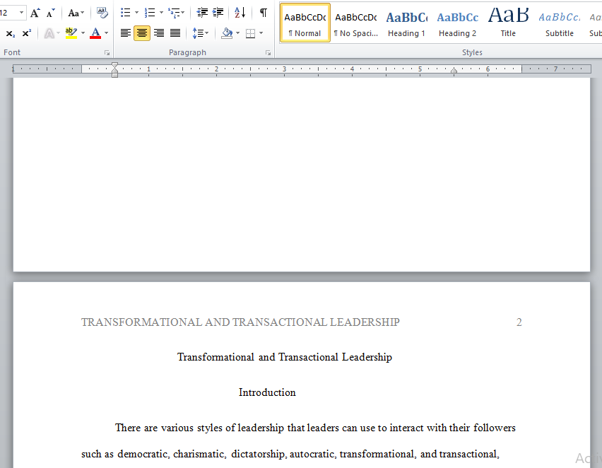 transactional and transformational leadership