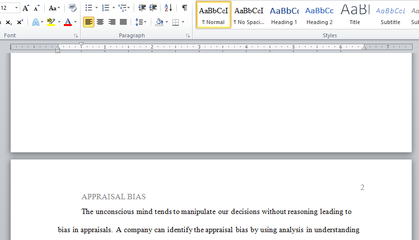 appraisal bias
