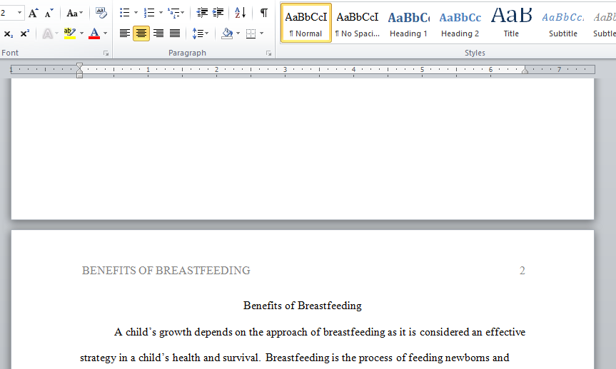 benefits of breastfeeding