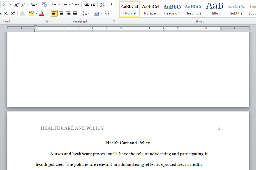 health care and policy