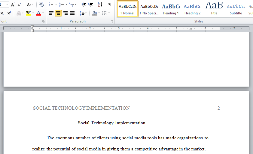 implementation of social technology