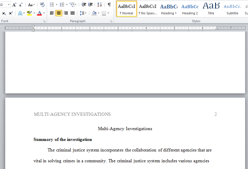 multi-agency investigations