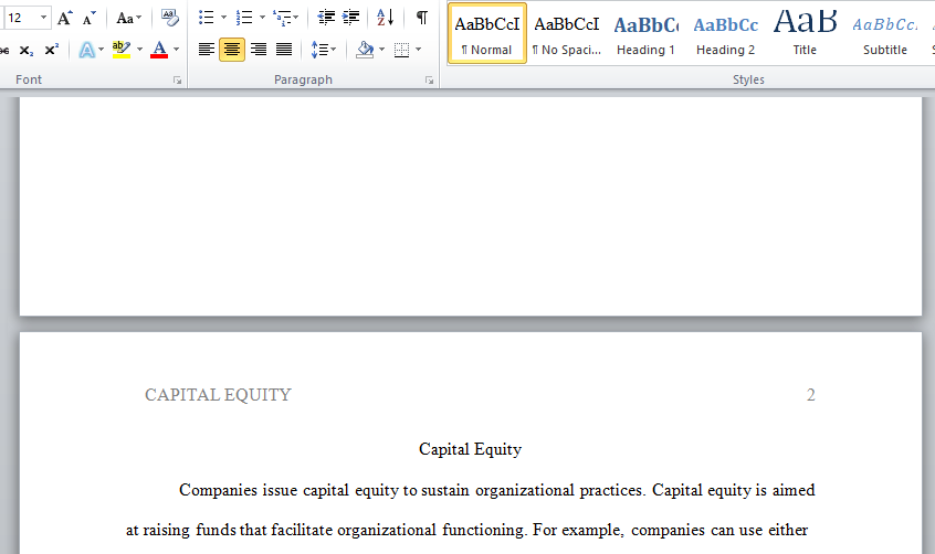 capital equity