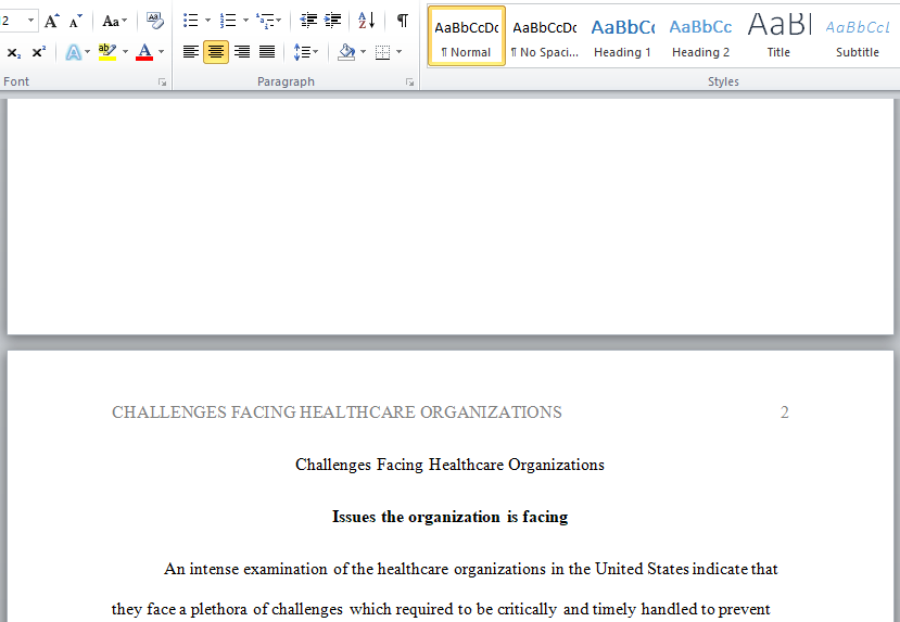 challenges facing healthcare organizations