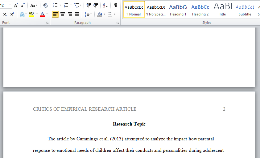 critics of empirical research article
