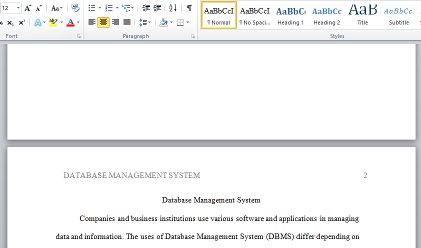 database management system