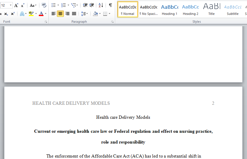 health care delivery models