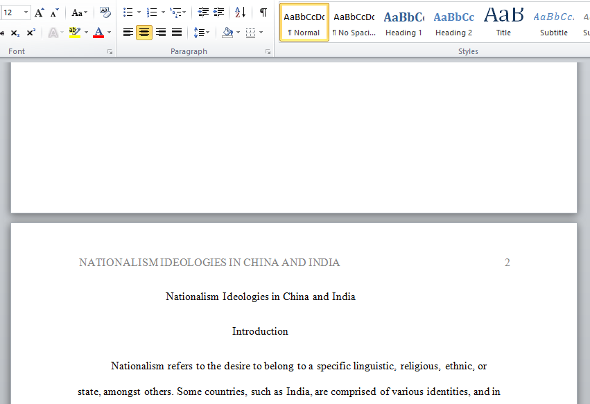 nationalism ideas in China and India