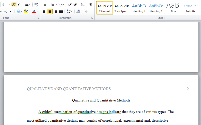 qualitative and quantitative methods