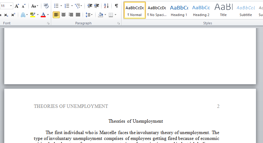 theories of unemployment