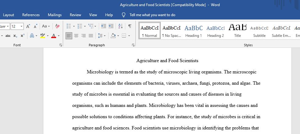 Agriculture and Food Scientists 