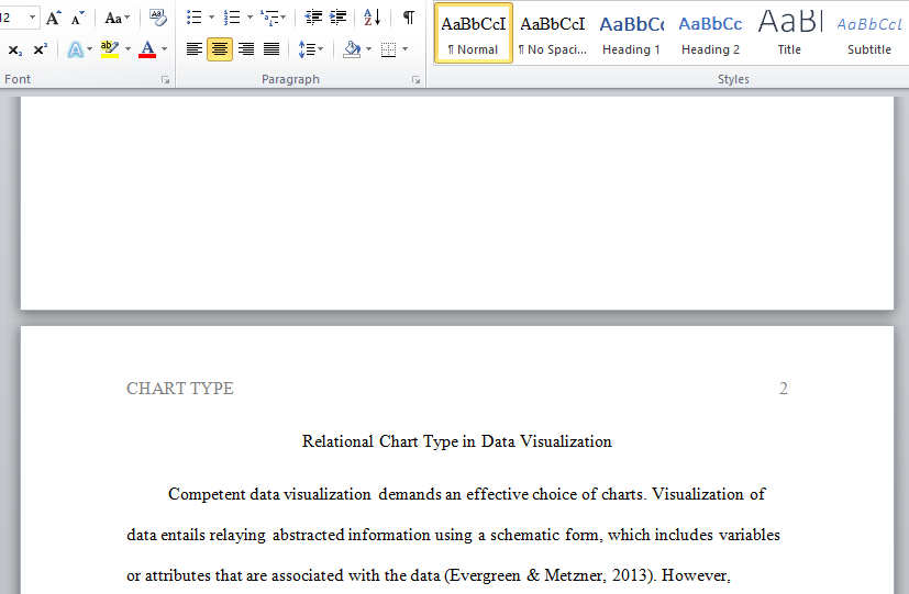 chart type in data visualization