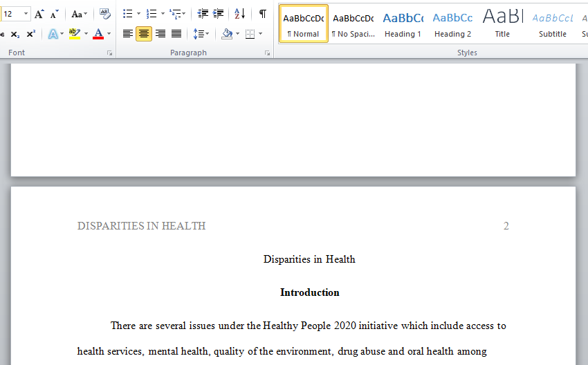 disparities in health