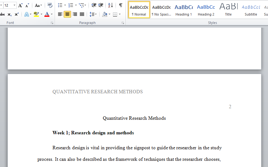 quantitative research methods