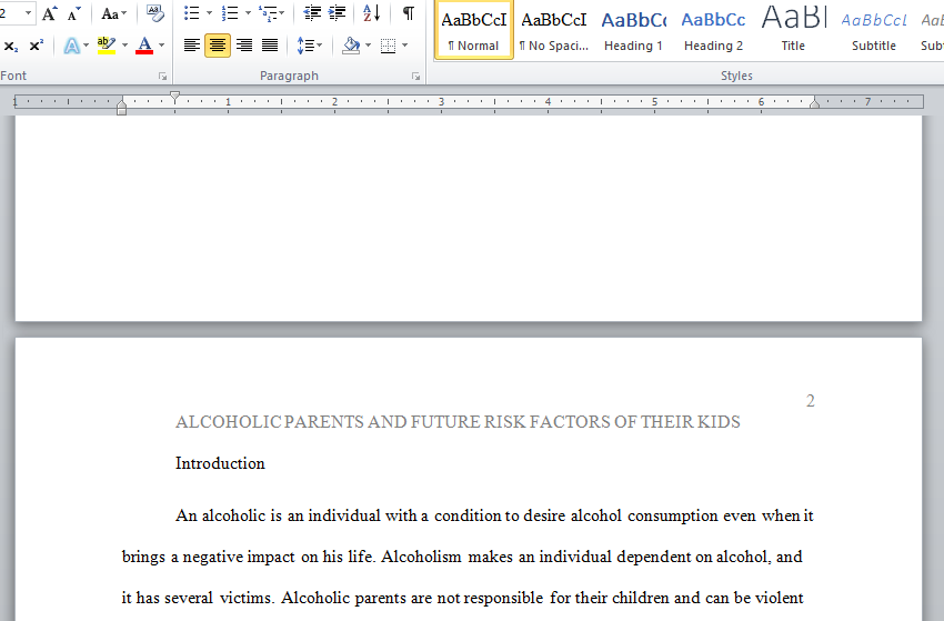 alcoholic parents and future risk factors of their kids