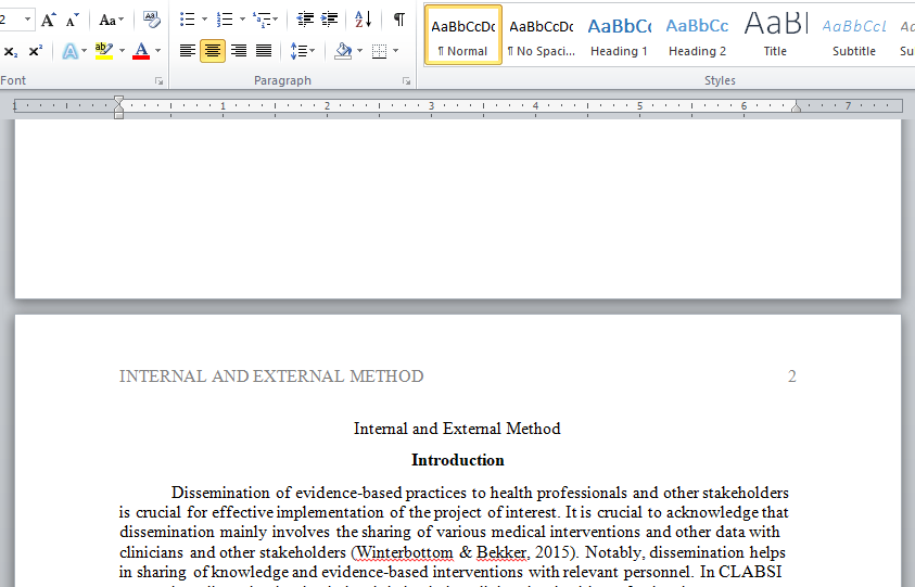 internal and external method