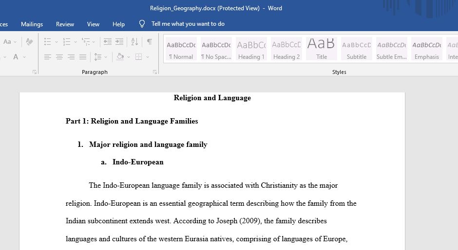 Religion and language