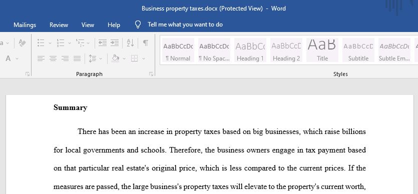 Business Property Taxes