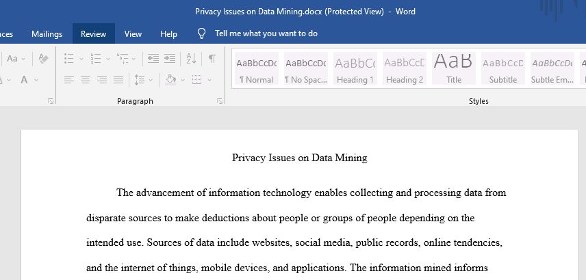 Privacy Issues on Data Mining