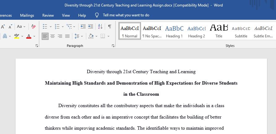 Diversity through 21 st Century Teaching and Learning