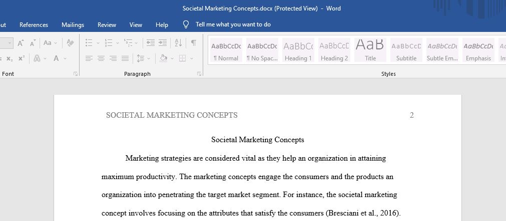 What is the Societal Marketing concept