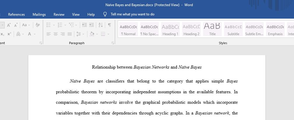 Relationship between Bayesian Networks and Naïve Bayes