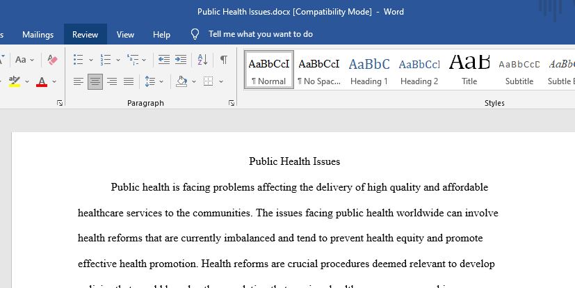 Public Health Issues