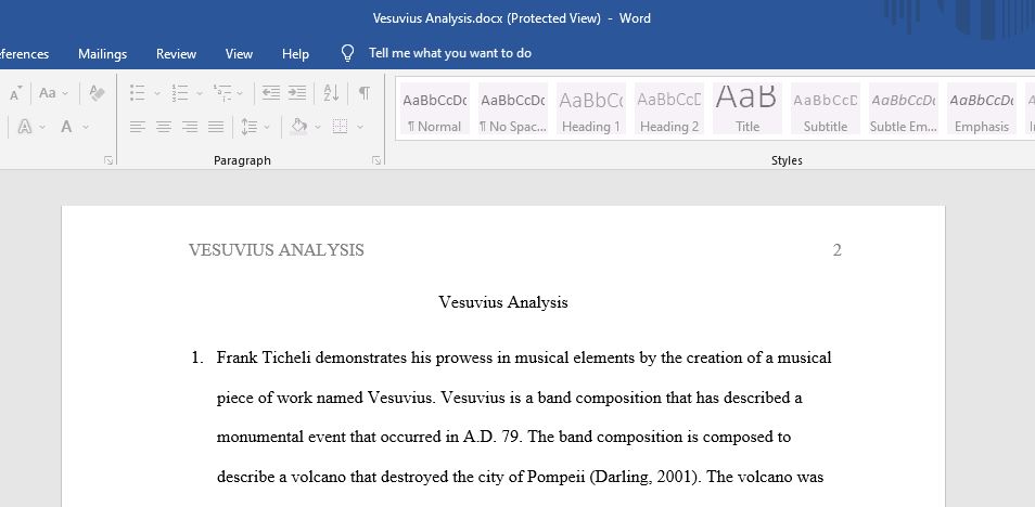 Vesuvius Analysis