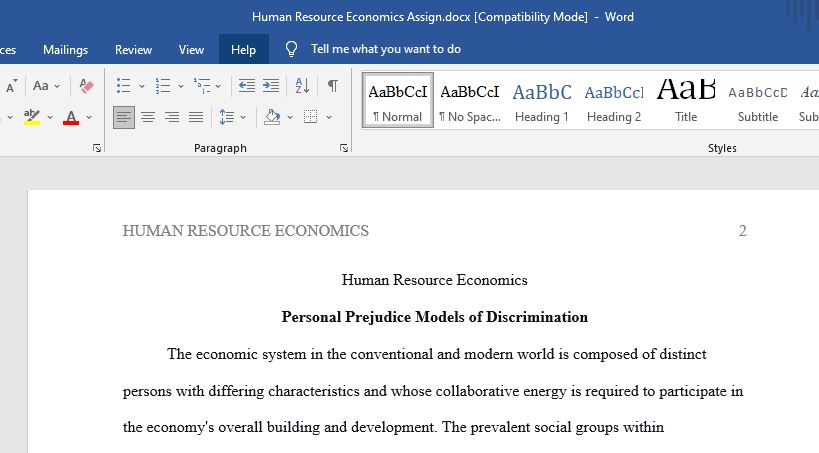 Explain the personal prejudice models of discrimination
