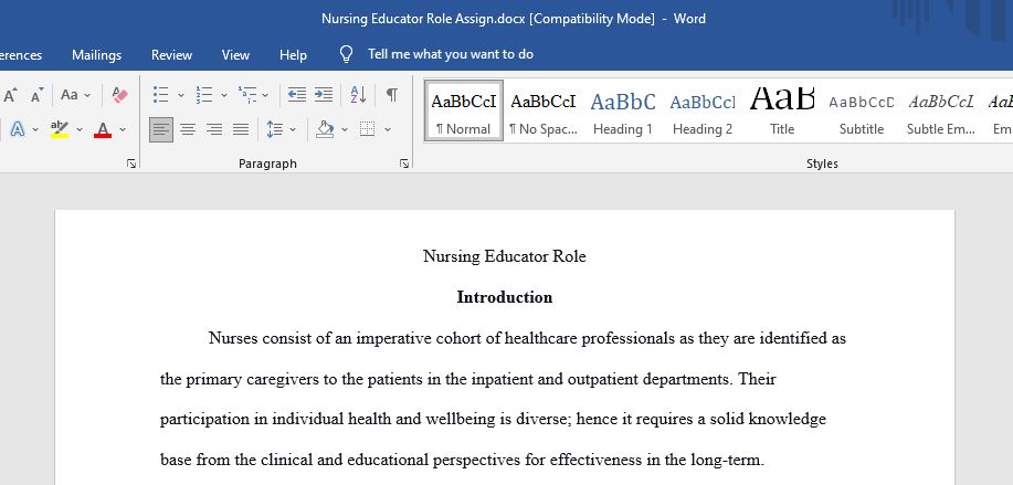 Nursing Educator Role